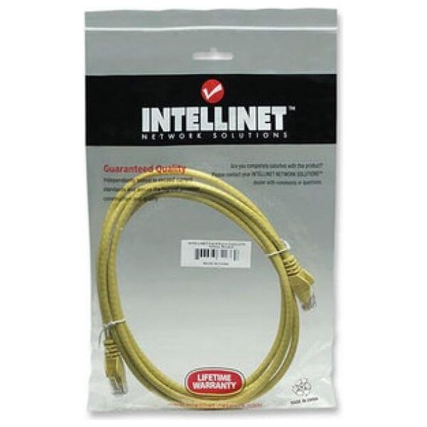 Intellinet Network Solutions Intellinet patch cord RJ45 kat. 6 UTP 1m Źółty 100% miedź (342346)