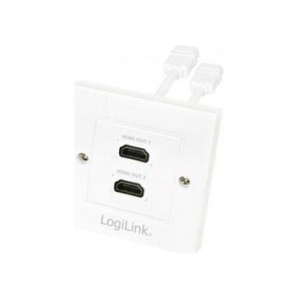 LogiLink Gniazdo natynkowe 2x HDMI Białe (AH0015)