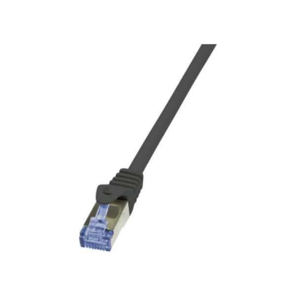 LogiLink Patchcord, CAT6A, S/FTP, PIMF, 0.25m, czarny (CQ3013S)
