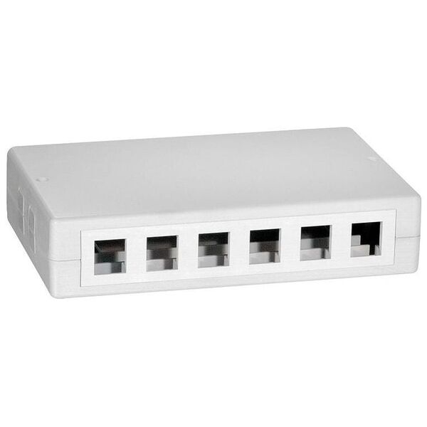 LogiLink Puszka natynkowa Keystone 12 portów UTP, biała (NK4033)