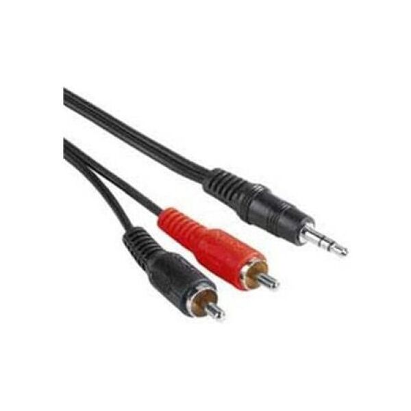 Kabel PremiumCord Jack 3.5mm - RCA (Cinch) x2 2m czarny (kjackcin)