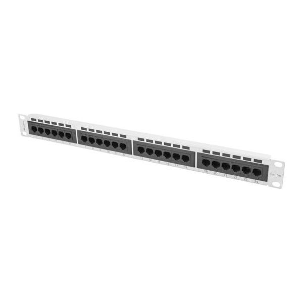 Lanberg Patch panel 1U 19" 24x RJ-45 Kat.5E Szary (PPU5-1024-S)