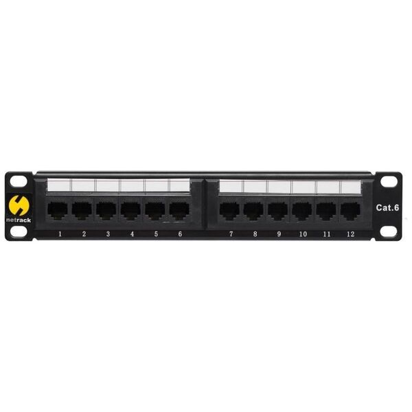 NetRack Patch panel 10" 12-portów Kat. 6 UTP (104-16)