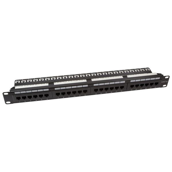 LogiLink Patchpanel 19'' kat. 6, 24-portowy, UTP, czarny (NP0004A)