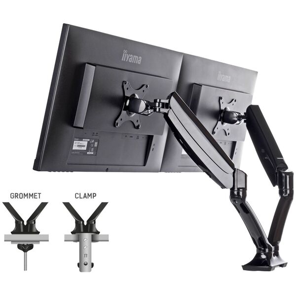 iiyama Uchwyt biurkowy na 2 monitory 10" - 27" (DS3002C-B1)