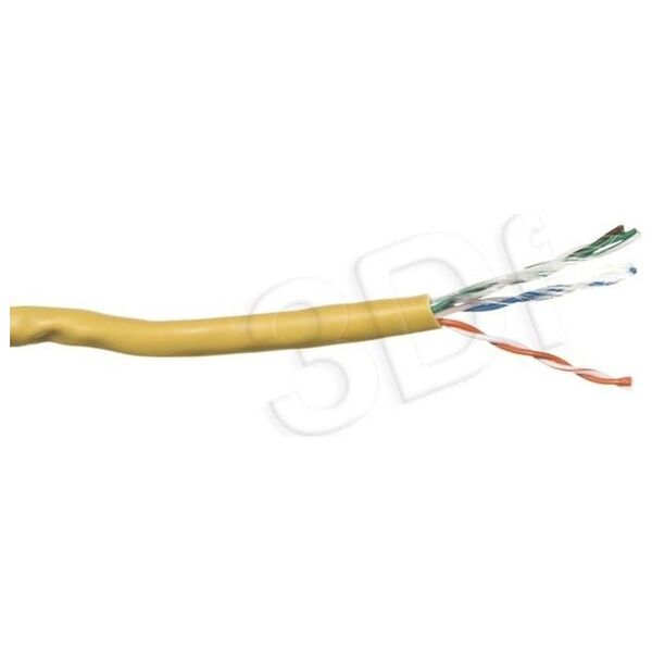 Alantec Kabel Drut UTP, kat.5e, PVC, 305m, żółty (KIU5PVCY305)