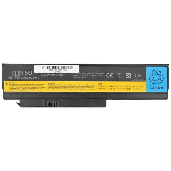 Bateria Mitsu do Lenovo X230, 4400 mAh, 11.1 V