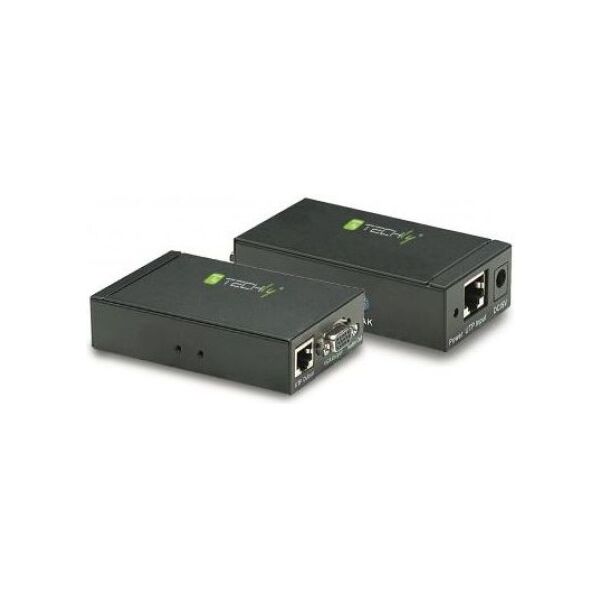 System przekazu sygnału AV Techly Extender VGA po kablu Cat.5/5e/6 czarny (301122)