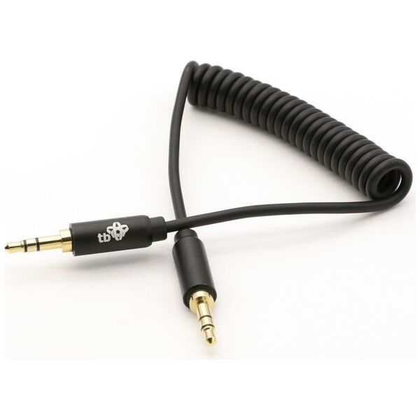 Kabel TB Print Jack 3.5mm - Jack 3.5mm 1m czarny (AKTBXAJCOILED1B)