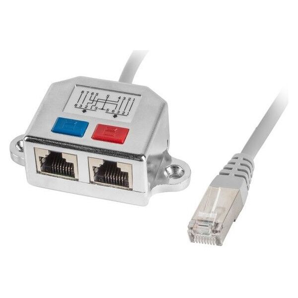 Lanberg rozdzielacz Lan RJ45 - 2x RJ45 FTP (AD-0026-S)