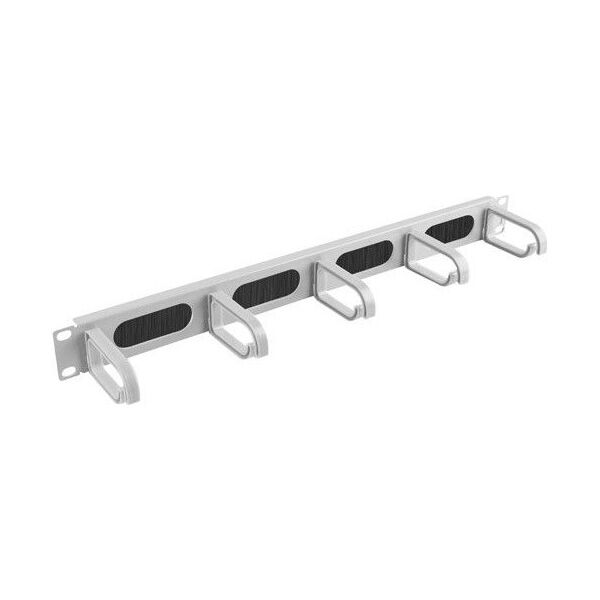 Lanberg Organizer kabli 19'' 1U Panel szczotkowany Typ B szary (AK-1203-S)