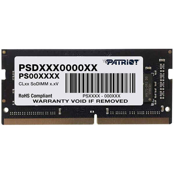 Pamięć do laptopa Patriot Signature, SODIMM, DDR4, 8 GB, 2400 MHz, CL17 (PSD48G240081S)