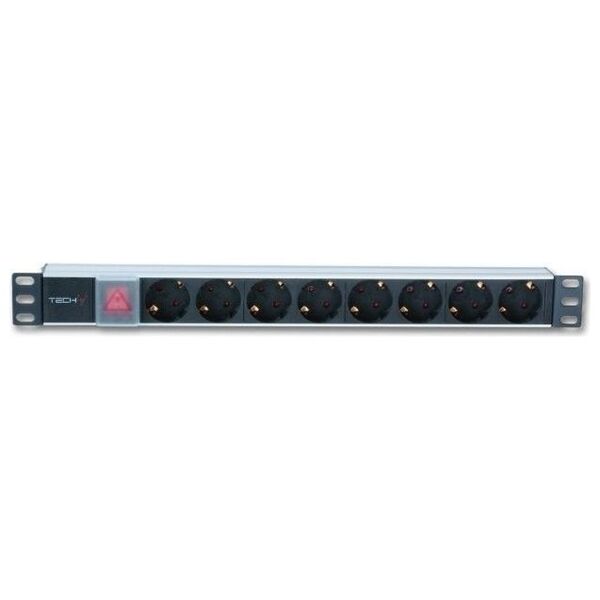 Techly Listwa zasilająca PDU 19" 1U 8x Schuko 3m (I-CASE STRIP-81UD)