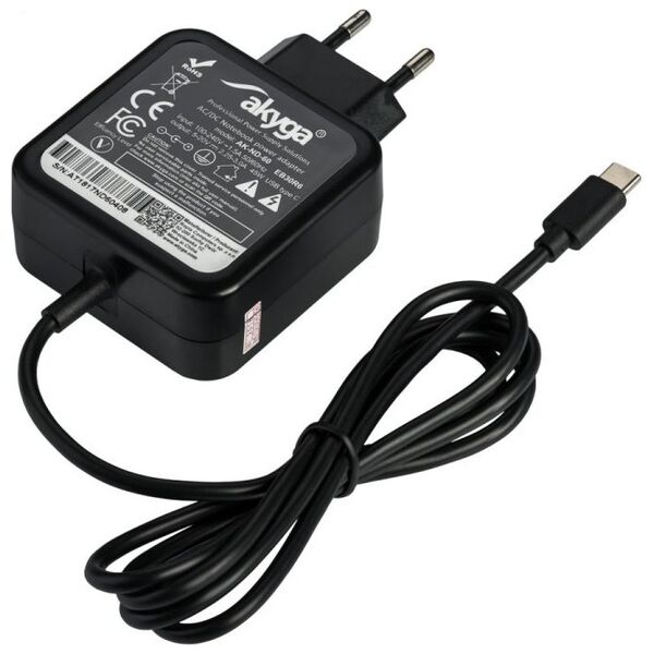 Zasilacz do laptopa Akyga 45 W, USB-C, 3 A, 20 V (AK-ND-60)