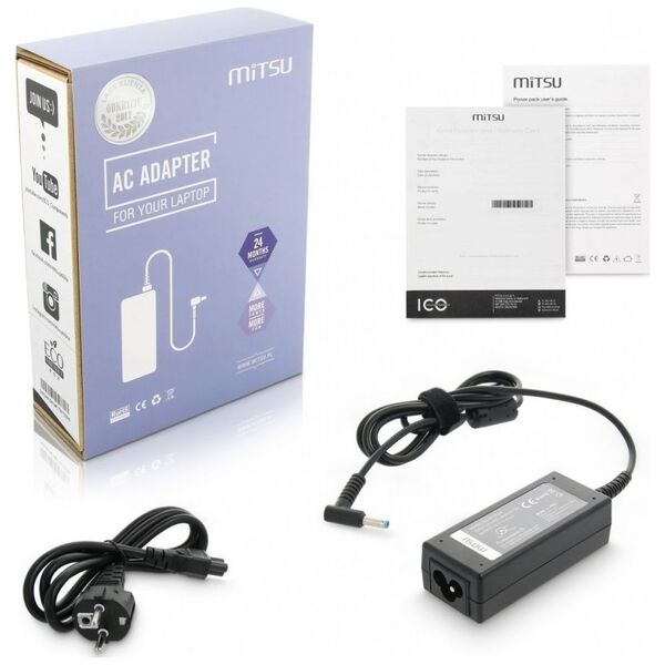 Zasilacz do laptopa Mitsu 45 W, 3 mm, 2.3 A, 19.5 V (ZM/HP195231)