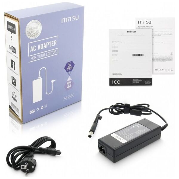 Zasilacz do laptopa Mitsu 90 W, 5 mm, 4.7 A, 19 V (ZM/HP19474P)