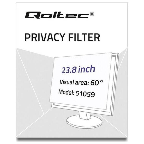Filtr Qoltec prywatyzujący RODO 23.8 cala 16:9 (AKQTAVI00100)