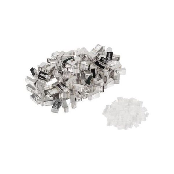 Lanberg Wtyk sieciowy RJ45 8P8C kat.6 FTP (100szt) z prowadnicš do linki i do drutu -PLS-6000