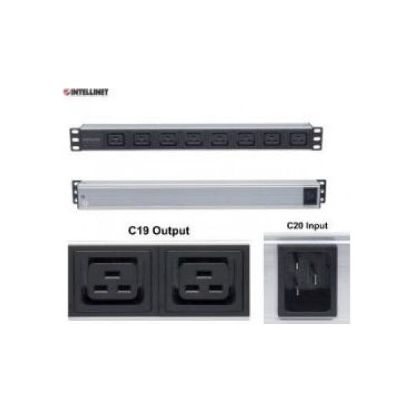 Intellinet Network Solutions Listwa zasilająca 19" 1U 8x C19 2m (163613)