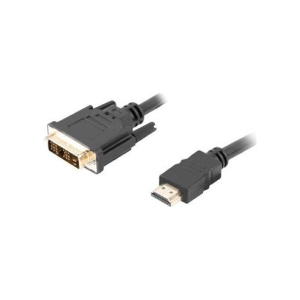 Kabel Lanberg HDMI - DVI-D 3m czarny (CA-HDDV-10CC-0030-BK)