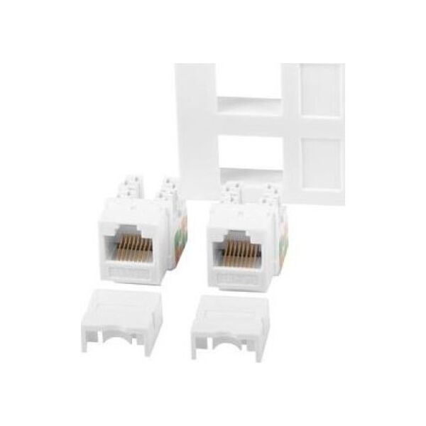 Lanberg GNIAZDO 45X45 2X RJ45 + KEYSTONE KAT. 6 UTP BIAŁE LANBERG