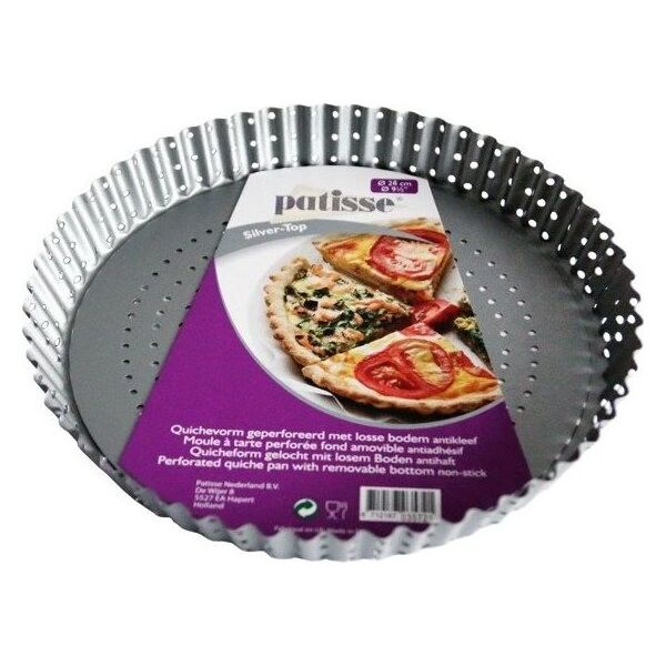 Patisse Perforowana forma do tarty z wyjmowanym dnem 28 cm Silver Top uniwersalny