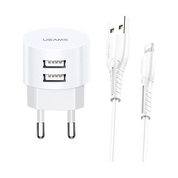 Ładowarka Usams T20 2x USB-A 2.1 A (66163-uniw)