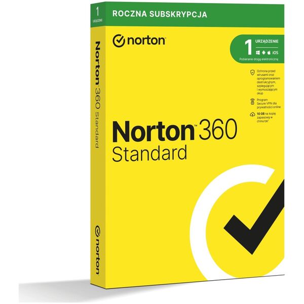 Norton 360 Standard 1 urządzenie 12 miesięcy  (21408666)