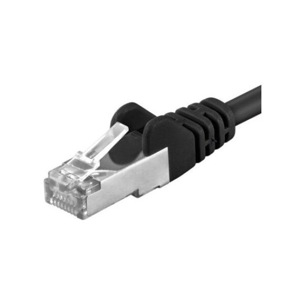 PremiumCord PREMIUMCORD Patch kabel CAT6a S-FTP, RJ45-RJ45, AWG 26/7 0,5m černá