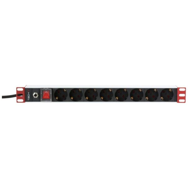 Techly Listwa zasilająca PDU 19" 1U 8x Schuko 3m (I-CASE STRIP-61UDIT)