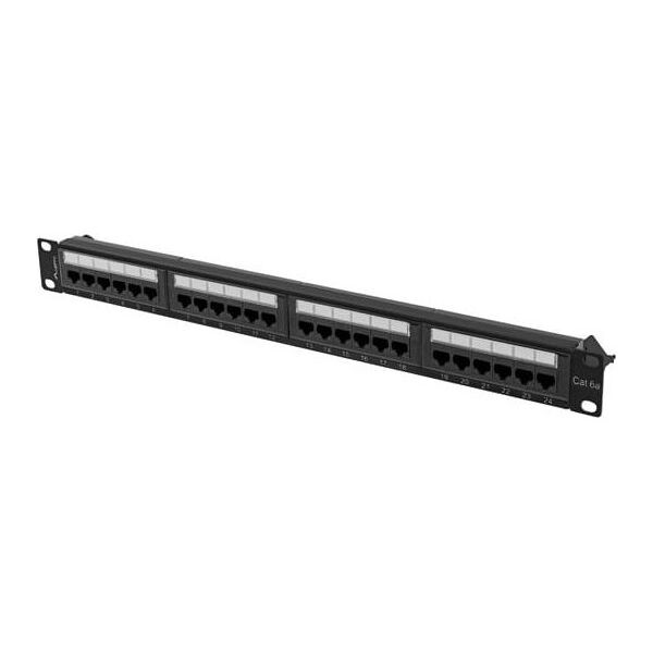 Lanberg Patch panel 1U 19" 24x RJ-45 Kat.6A Czarny (PPUA-1024-B)