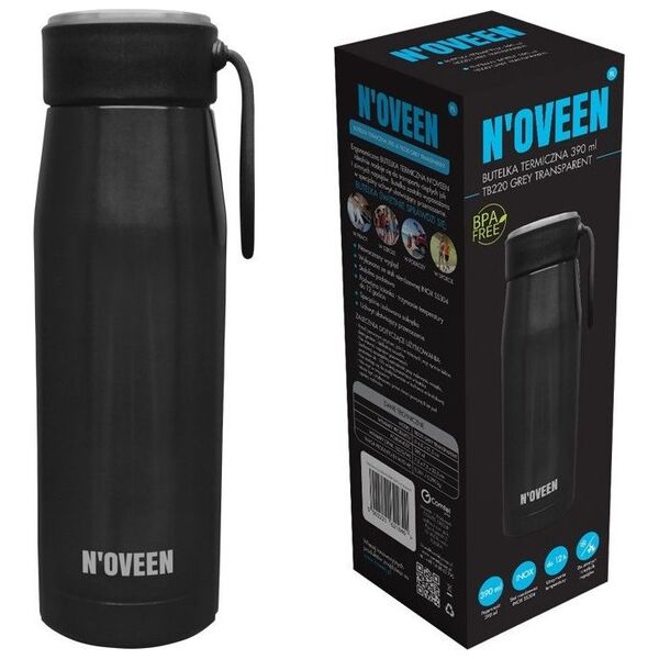 Noveen Butelka Termiczna NOVEEN TB220 Grey Transparent 390 ml