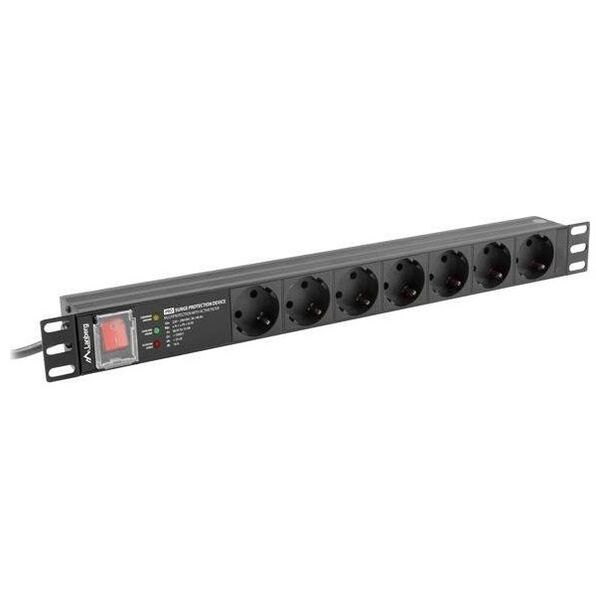 Lanberg Listwa zasilająca PDU PRO 19" 1U 16A 2m 7x Schuko (PDU-PRO-07F-0200-BK)