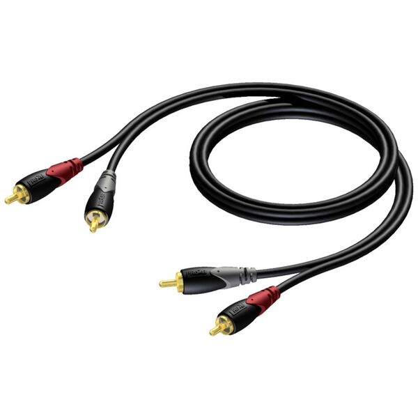 Kabel Procab RCA (Cinch) x2 - RCA (Cinch) x2 0.5m czarny (CLA800/0.5)
