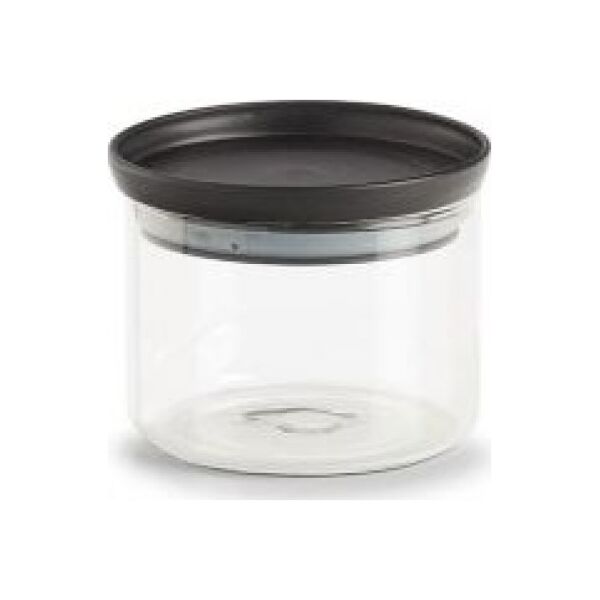 Zeller Słoik do przechowywania z plastikową pokrywką, 350 ml, czarny, 10,3x8,1cm cm