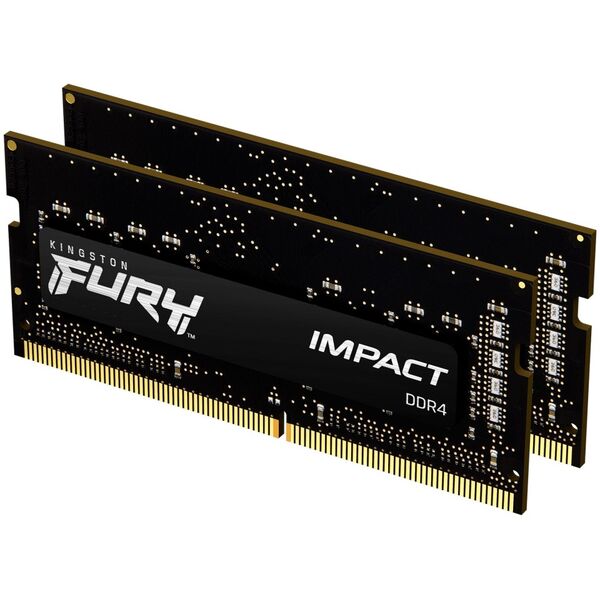 Pamięć do laptopa Kingston Fury Impact, SODIMM, DDR4, 16 GB, 3200 MHz, CL20 (KF432S20IBK2/16)