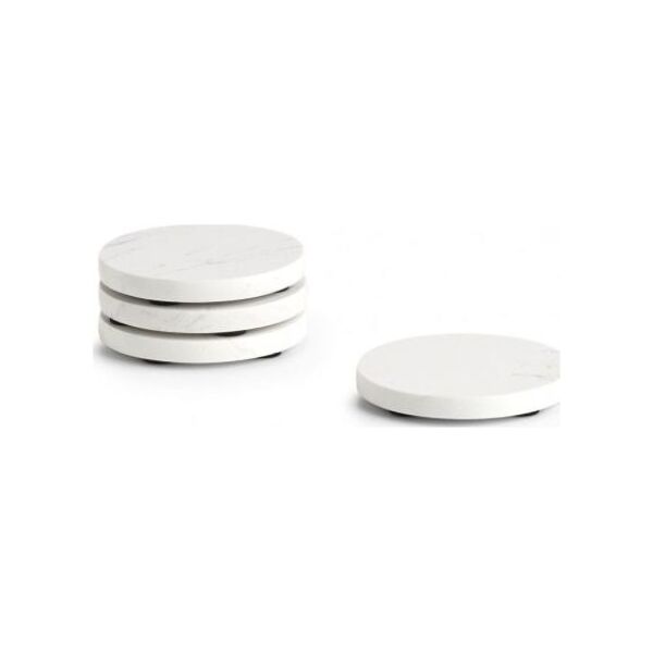Zeller Zestaw podkładek pod szklanki, 4 sztuki, marmur, 9,5x1 cm