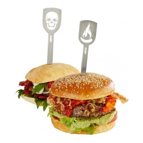 Gefu Szpikulce do hamburgerów TORRO, 2 szt. czaszka, płomień Gefu