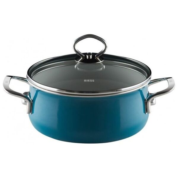 Riess Garnek Riess niski z pokrywą 16cm Aquamarin