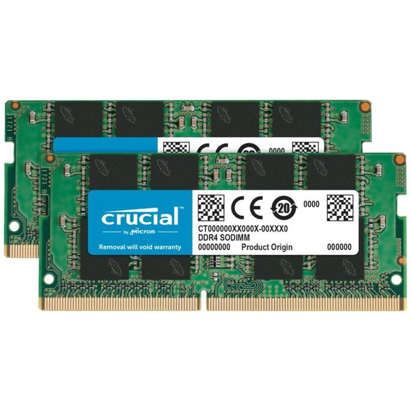 Pamięć do laptopa Crucial SODIMM, DDR4, 16 GB, 3200 MHz, CL22 (CT2K8G4SFRA32A)