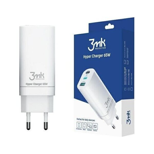 Ładowarka 3MK Hyper Charger 1x USB-A 2x USB-C 5 A (5903108406147)