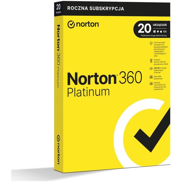 Norton Norton 360 Platinum 20 urządzeń 12 miesięcy  (21427517)