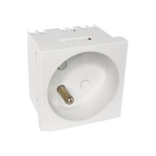 Alantec Modularne gniazdo elektryczne 2P+Z, 45x45, standardowe, białe ALANTEC - ALANTEC