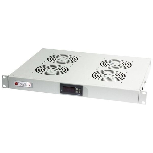 Techly Panel chłodzący 19" 1U z termostatem (I-CASE FAN-TC4G)