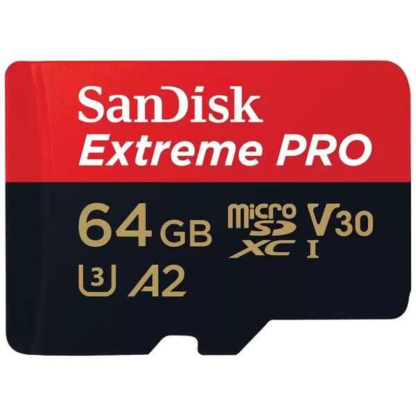 Karta SanDisk Extreme PRO MicroSDXC 64 GB Class 10 UHS-I/U3 A2 V30 (SDSQXCU-064G-GN6MA)