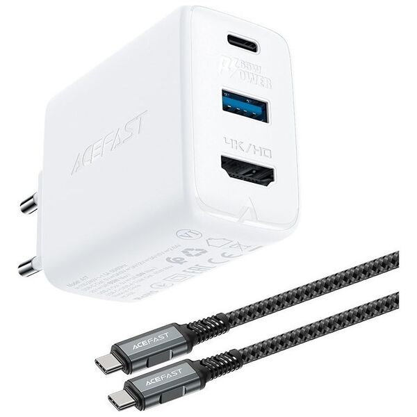 Ładowarka Acefast 1x USB-A 1x USB-C  (187727325)