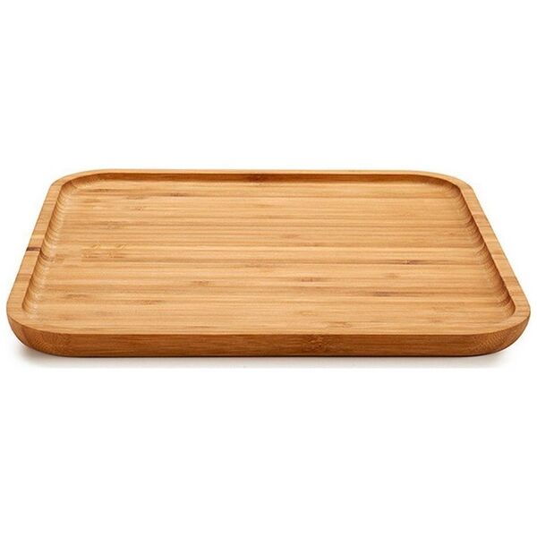 Bigbuy Home Tacka do przekąsek (30 x 1,5 x 30 cm) Bambus