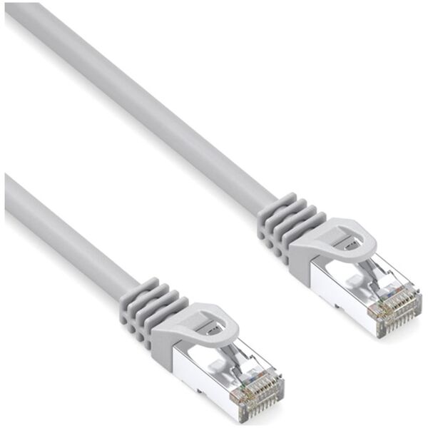 Lsoh S/FTP patchcord, Cat.6a, RJ45 M - RJ45 M, 15 m, podwójnie ekranowany, LSOH, szary, 10 Gb/s economy