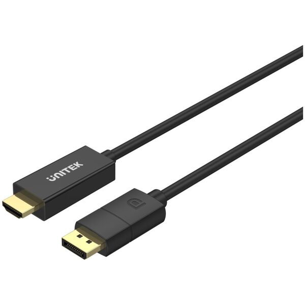Kabel Unitek DisplayPort - HDMI 1.8m czarny (V1608A)