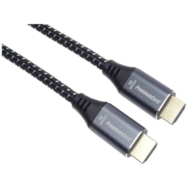 Kabel PremiumCord PREMIUMCORD Kabel HDMI 2.1 High Speed + Ethernet kabel 8K@60Hz, zlacené konektory, 2m